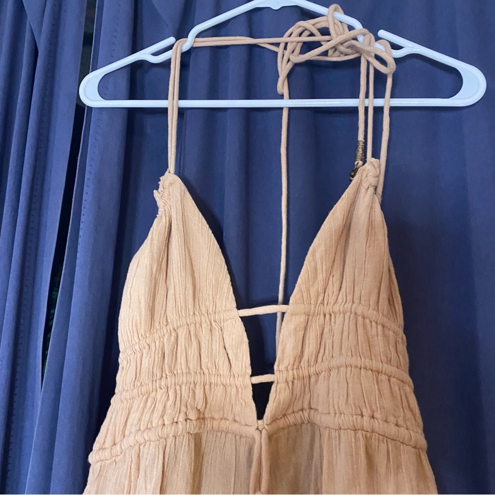 Free People Whatever You Want Jumpsuit Size Large Blush Pink - Picture 5 of 12